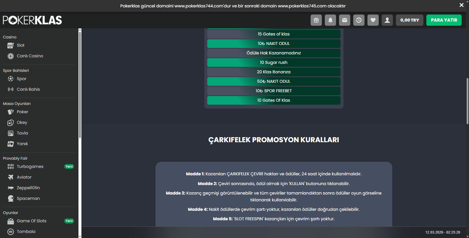Pokerklas Havale ile Yatırım ve Bonus