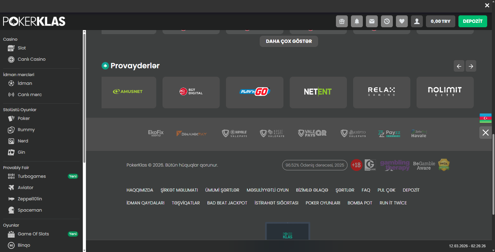 Pokerklas Slot Sağlayıcıları